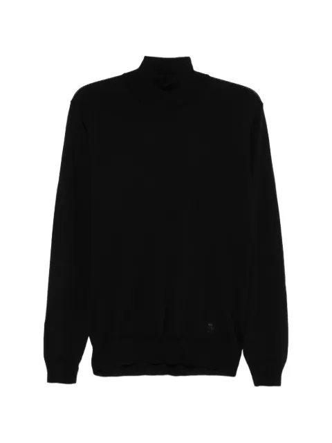 Corneliani roll-neck embroidered-logo sweater