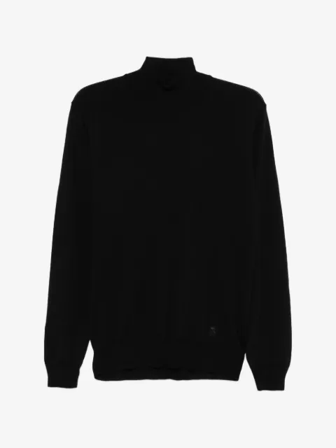 Corneliani roll-neck embroidered-logo sweater