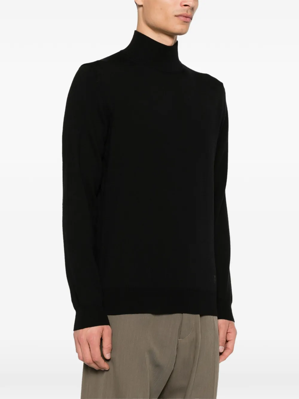 Corneliani Coltrui met geborduurd logo Zwart