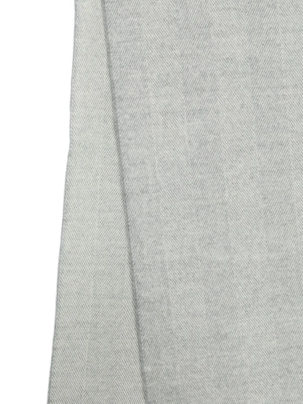 Corneliani Sjaal met visgraatpatroon - Grijs