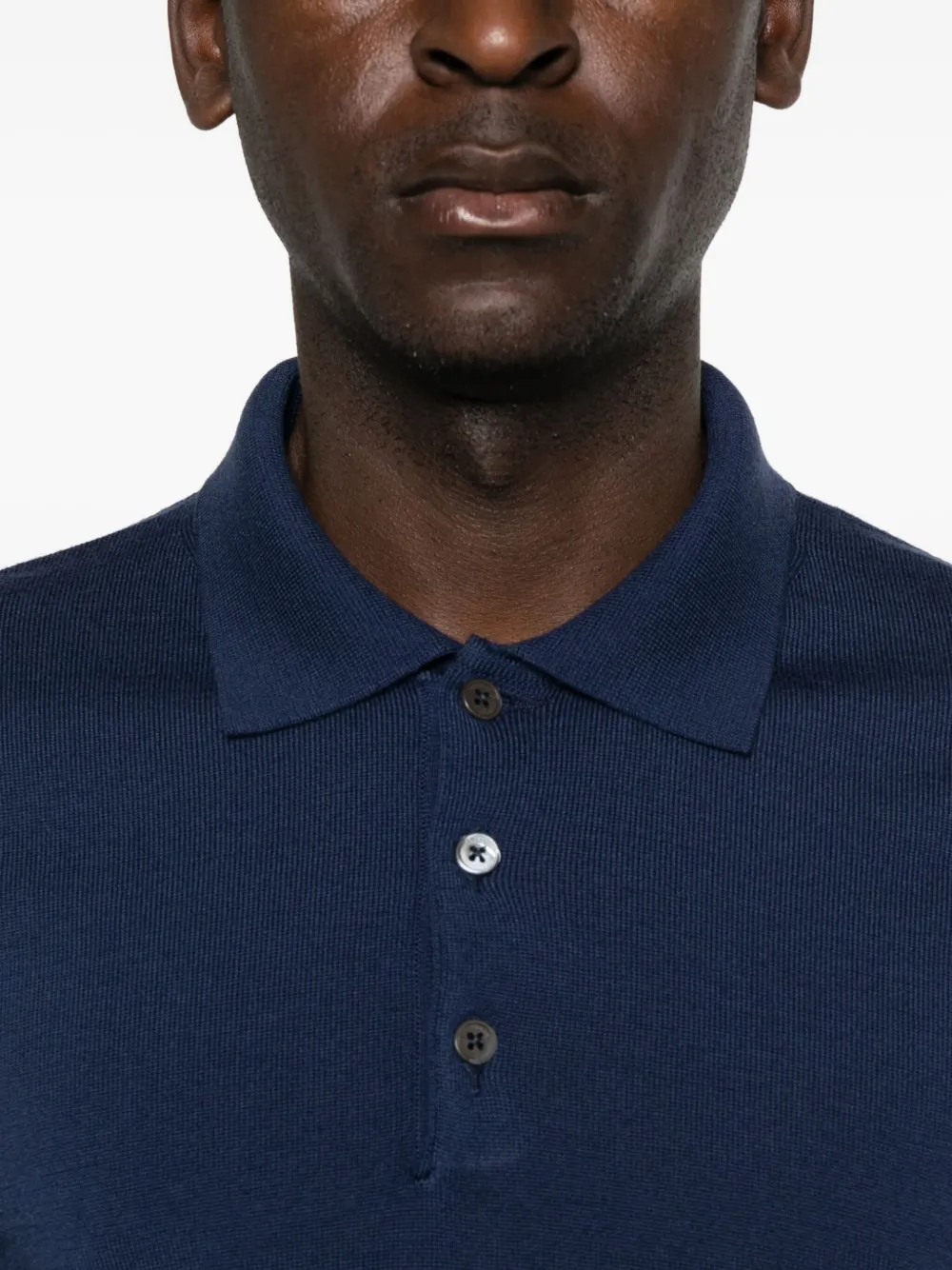 Corneliani Poloshirt met lange mouwen Blauw