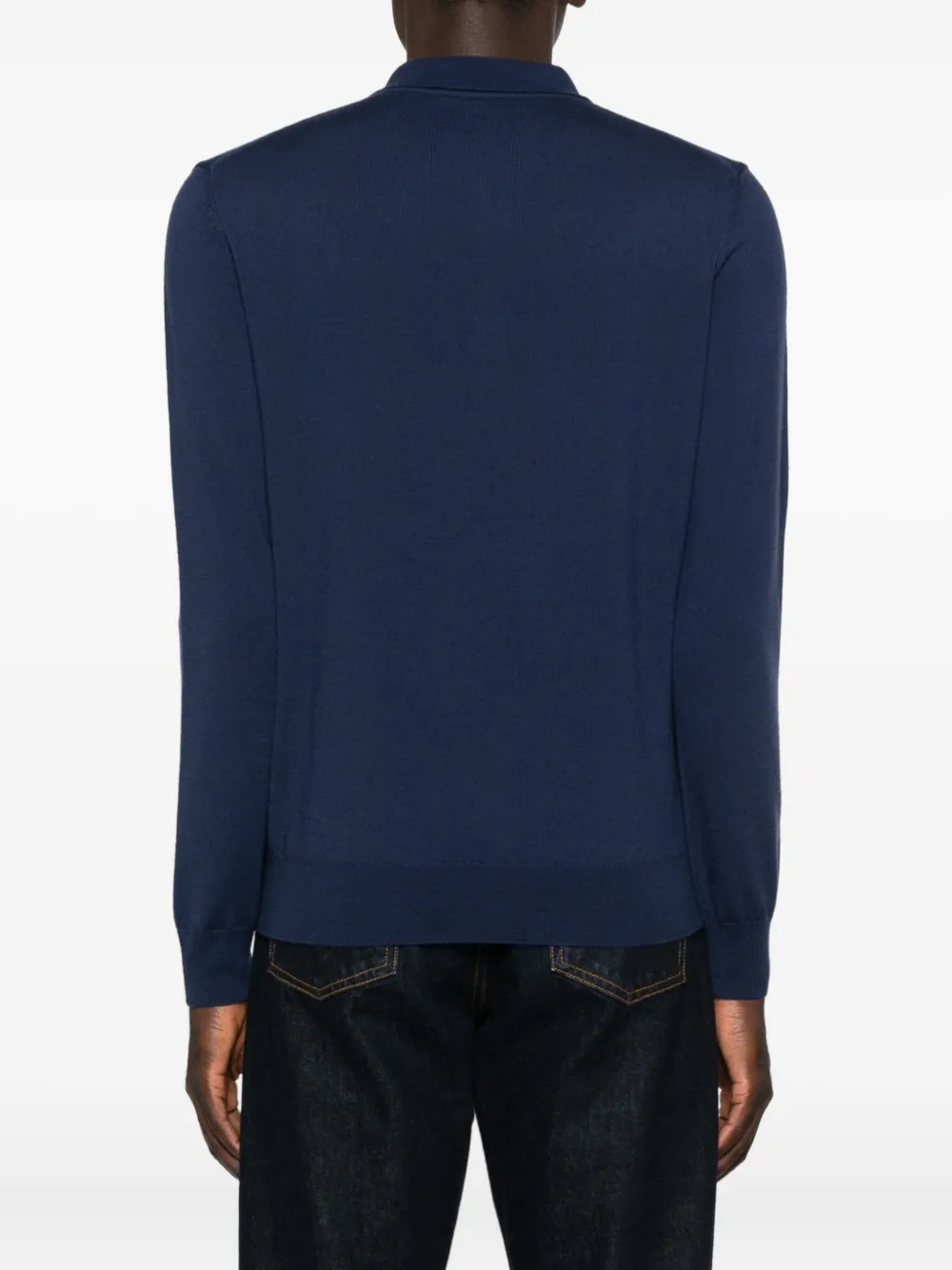 Corneliani Poloshirt met lange mouwen Blauw