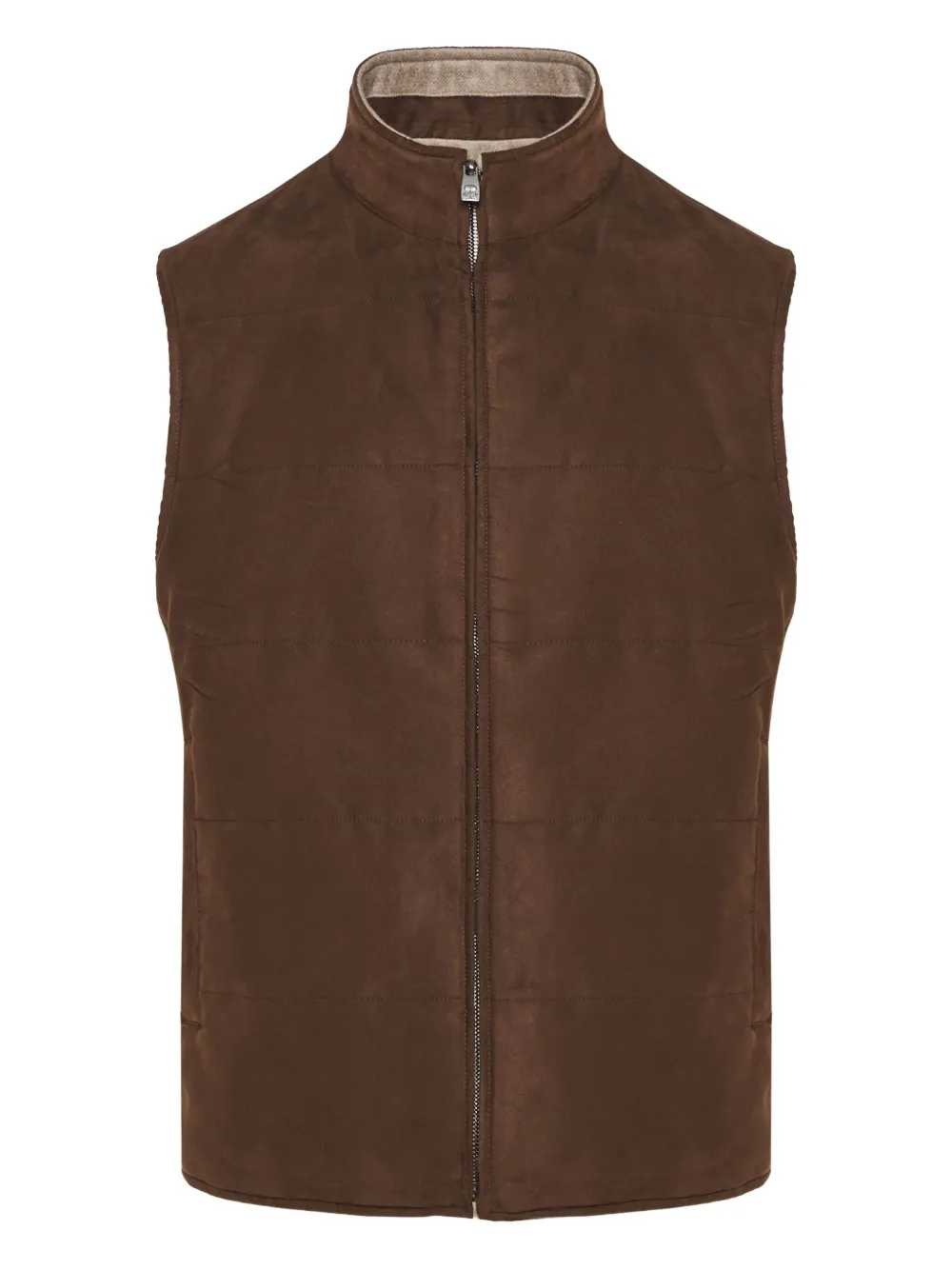 Corneliani Zip Padded Gilet In Neutral