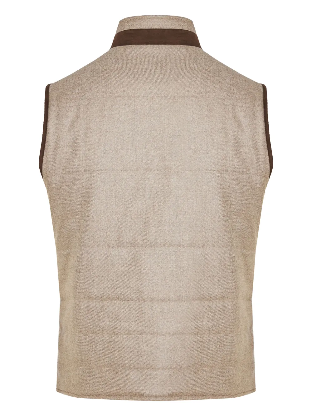 Corneliani Zip Padded Gilet In Neutral