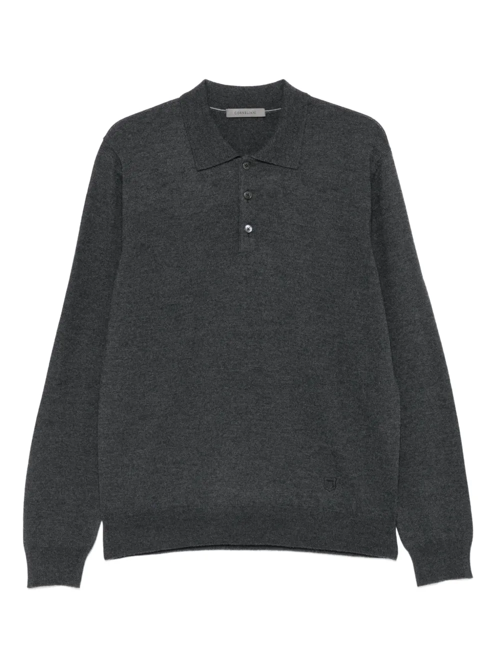 Corneliani polo-neck buttoned polo shirt | Grey | Image 1