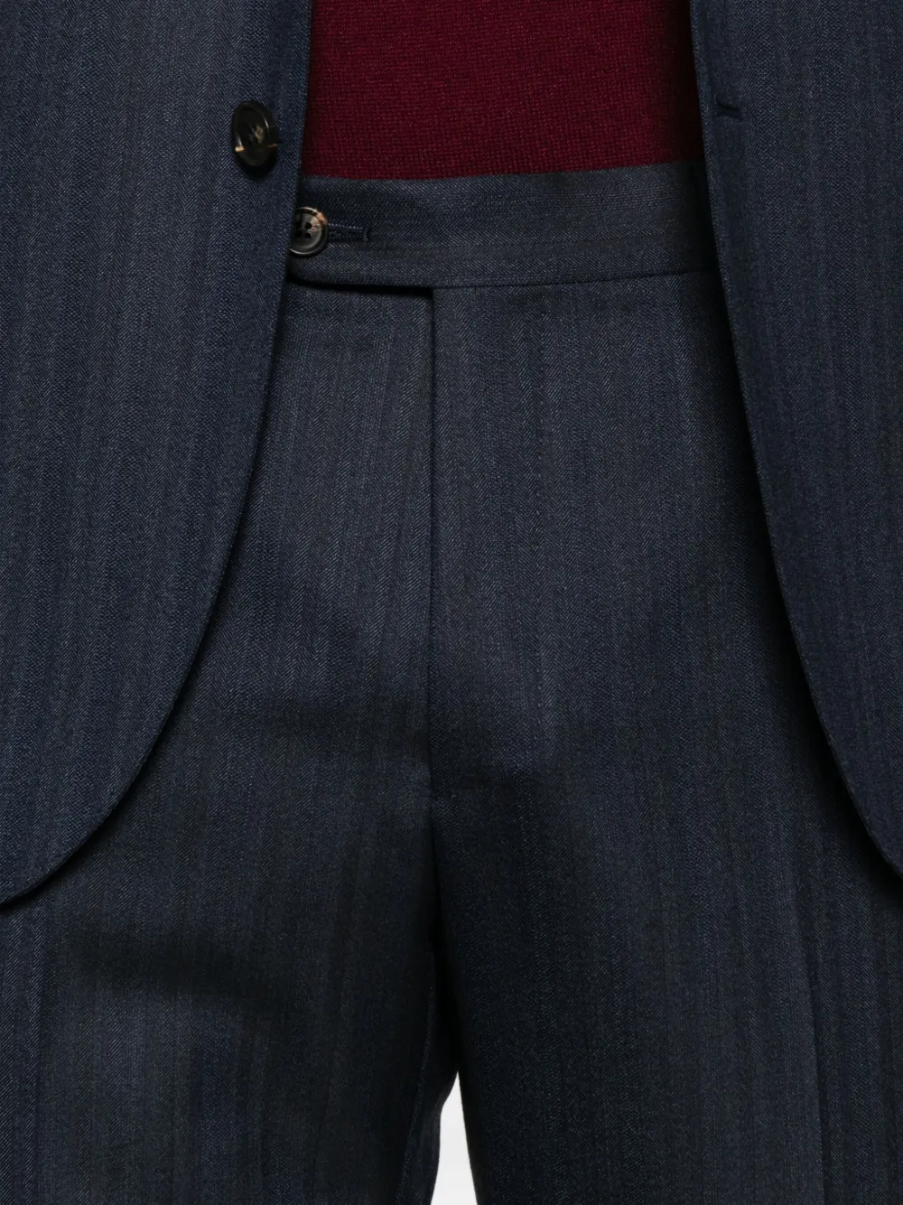 Corneliani Wollen pak met enkele rij knopen Blauw