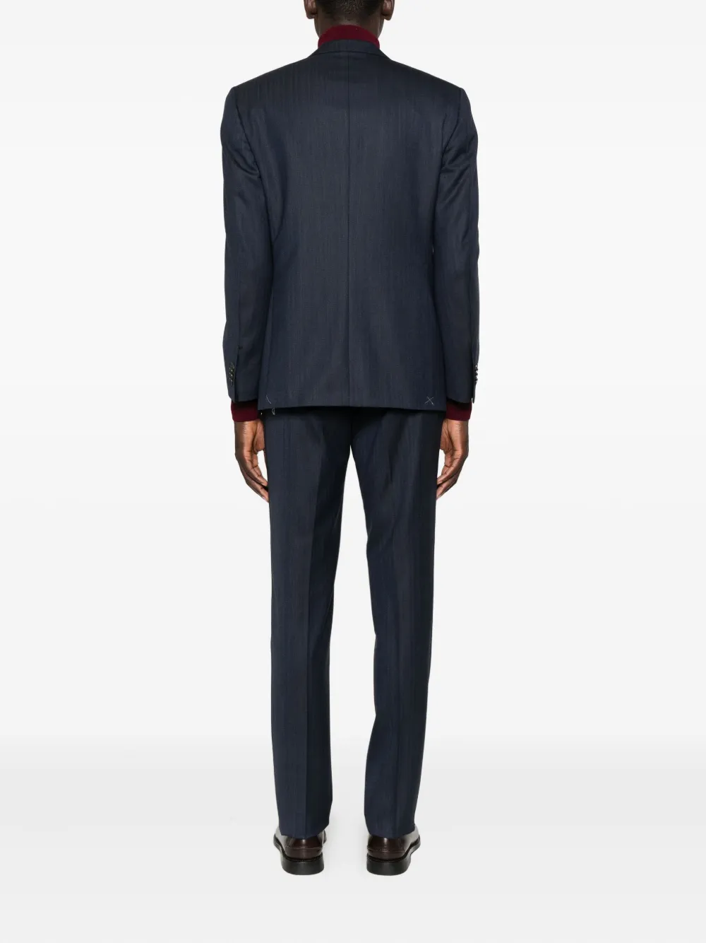 Corneliani Wollen pak met enkele rij knopen Blauw