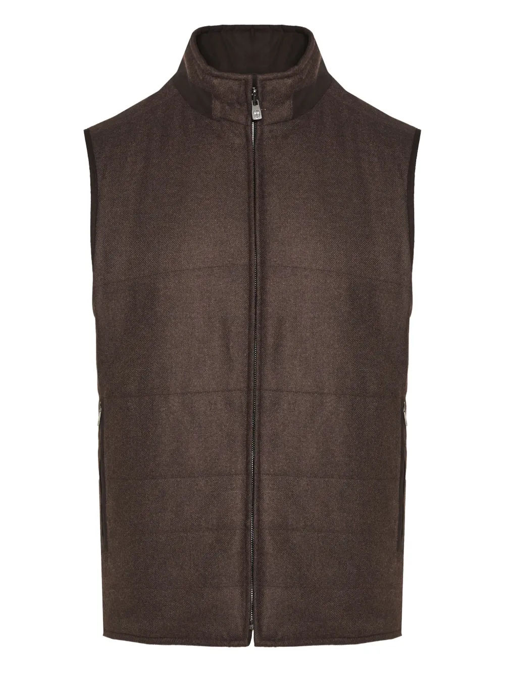 Corneliani veste zippée à design matelassé | marron | Image 1