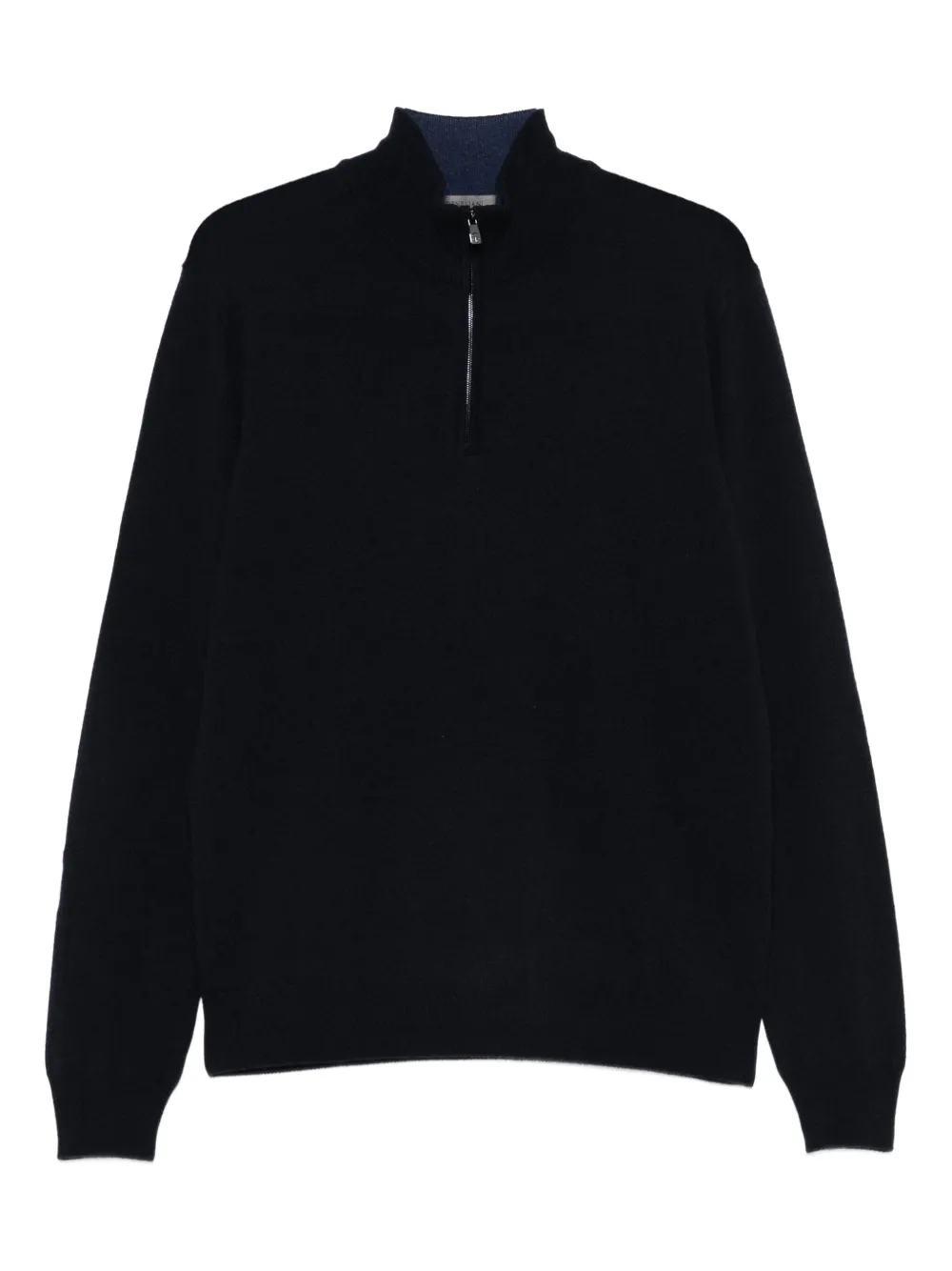 Corneliani pull à col montant zippé | bleu | Image 1