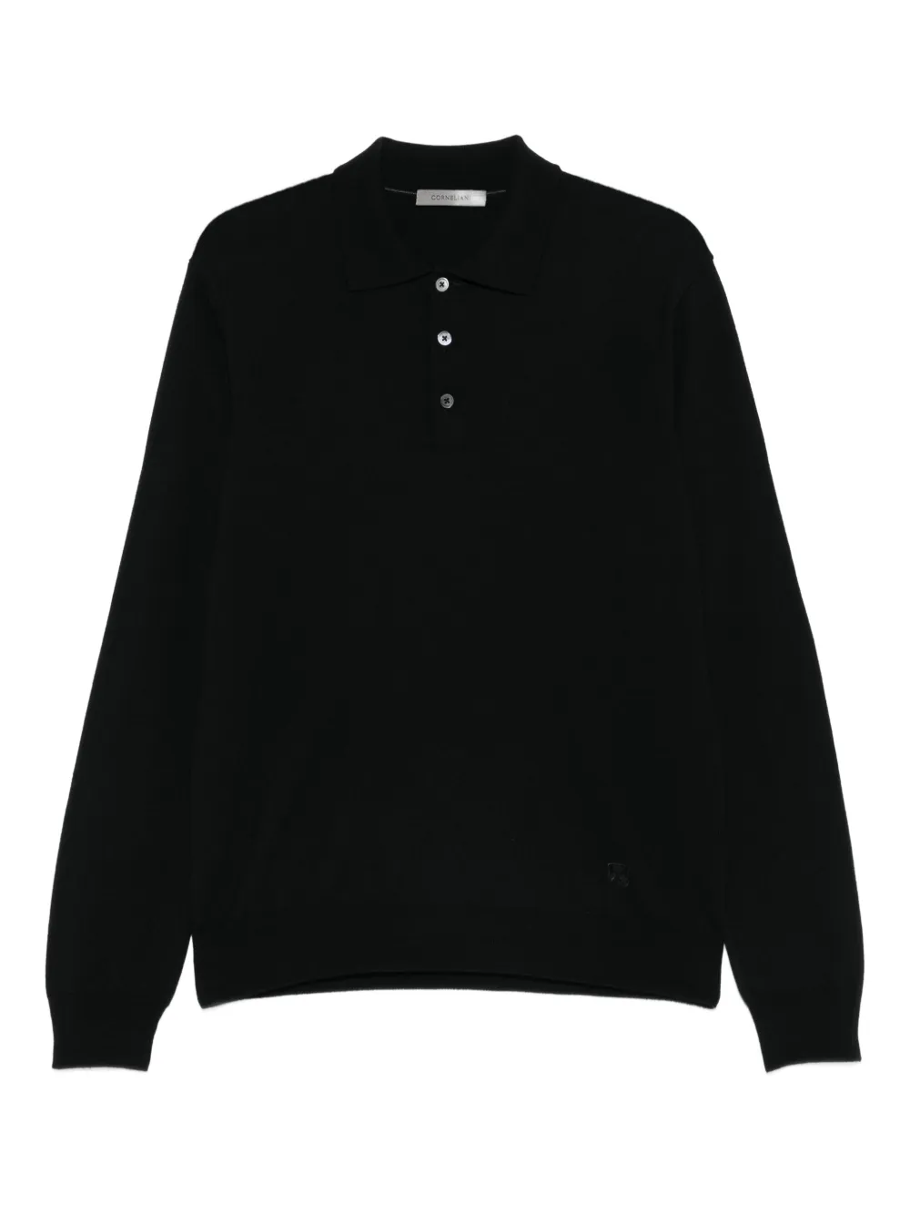 Corneliani long-sleeve polo shirt | Black | Image 1
