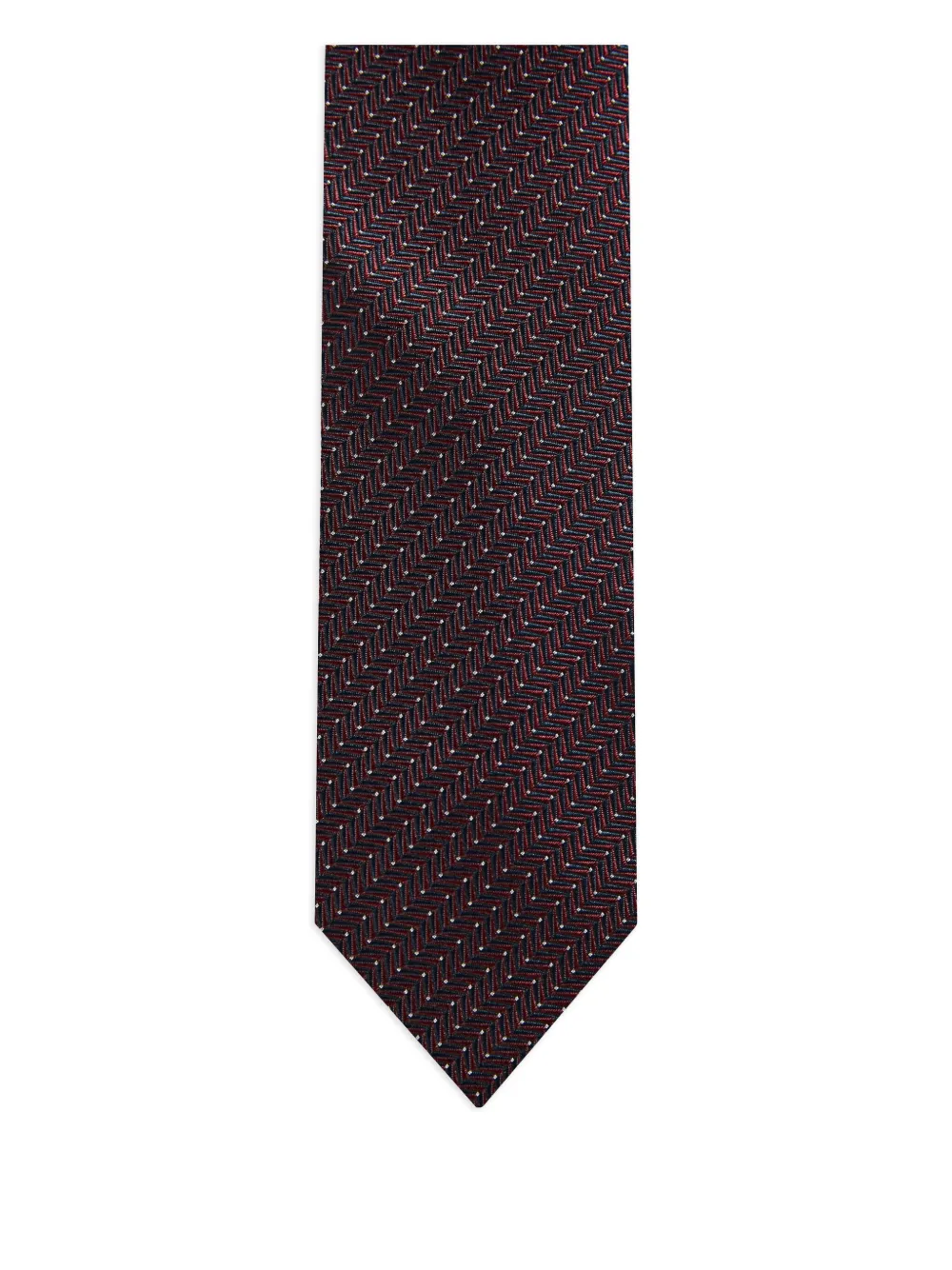 Corneliani geometric-pattern tie - Zwart