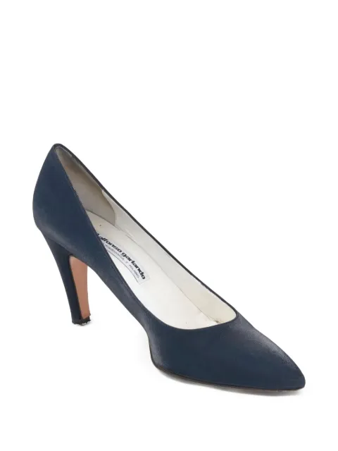Garlando pre-owned 80mm pointed-toe satin pumps