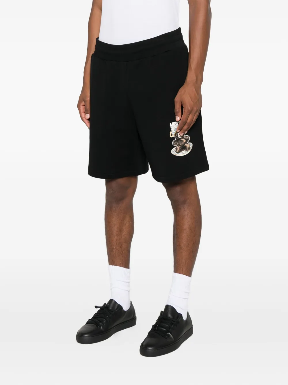 Moschino teddy-print shorts Zwart