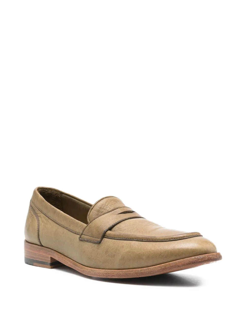sturlini firenze penny-slot leather loafers Green