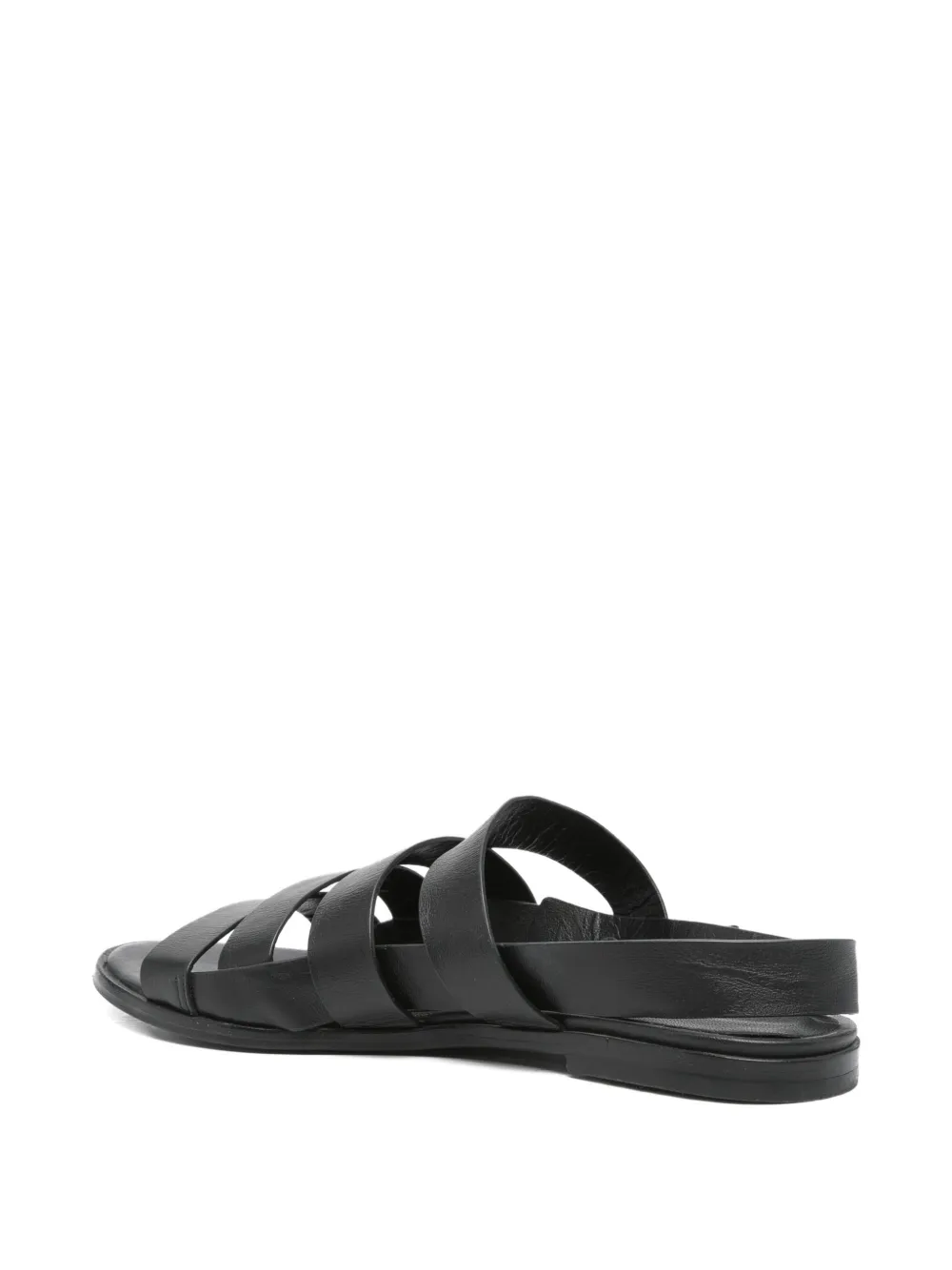 Megumi Ochi leather slingback-strap sandals Black