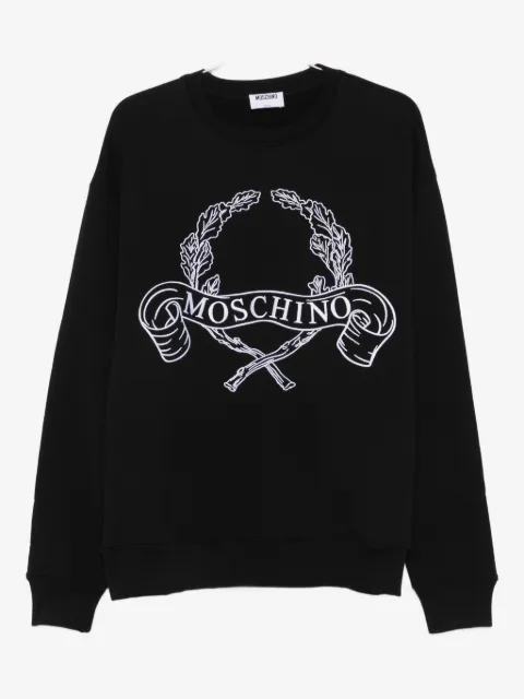 Moschino Laurel Crown logo embroidered sweatshirt
