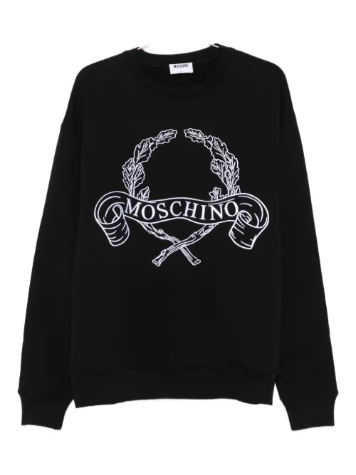 Sweat Laurel Crown à logo brodé - Moschino - Modalova