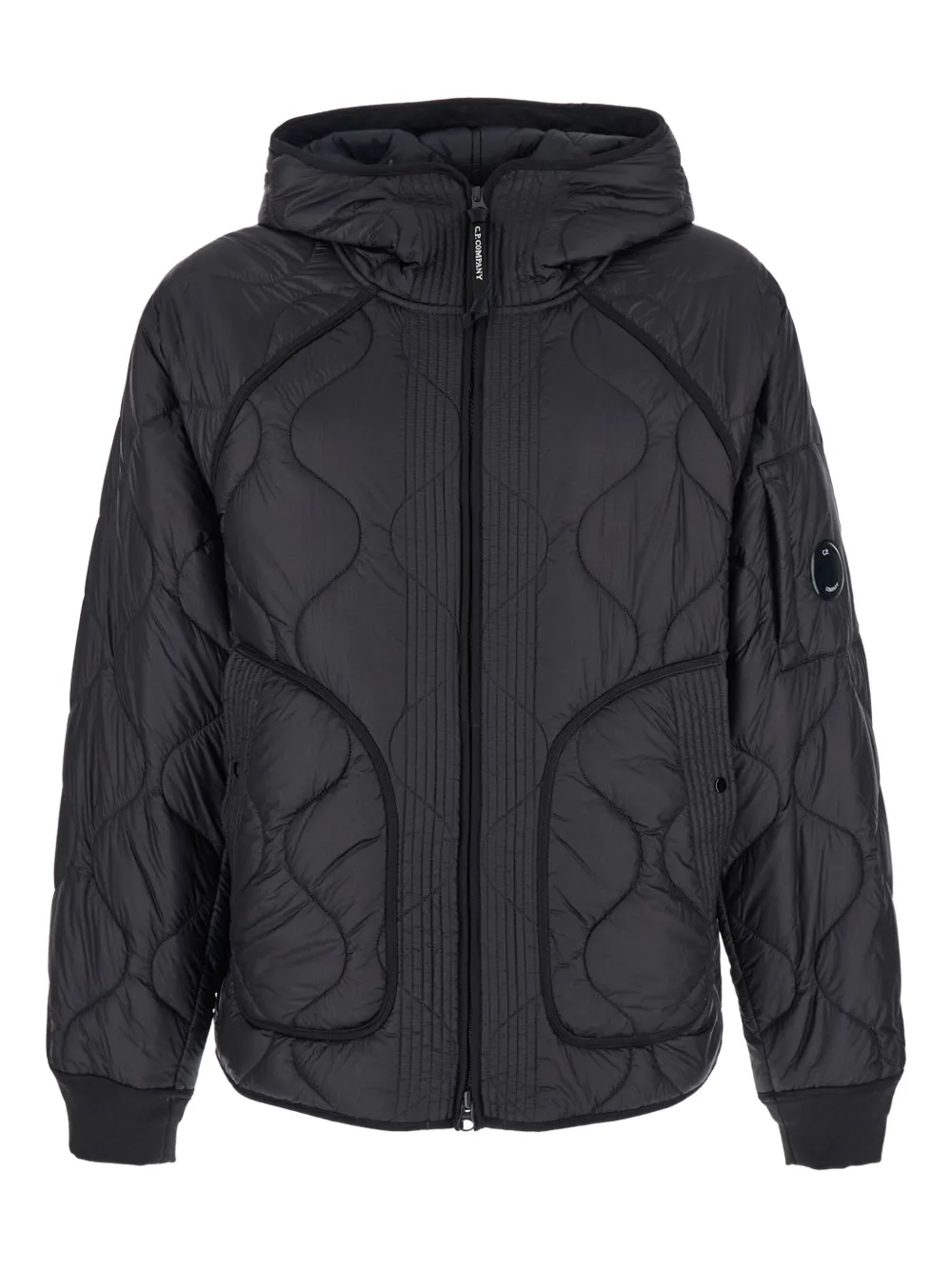 C.P. Company Gevoerd jack met capuchon Zwart