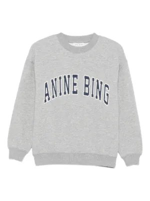 ANINE BING ロゴ入りホワイトスウェット 魅力的な ANINE ロゴ入りホワイトスウェット BING トップス