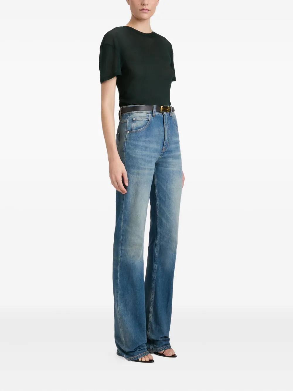 Victoria Beckham Asymmetrisch T-shirt Groen