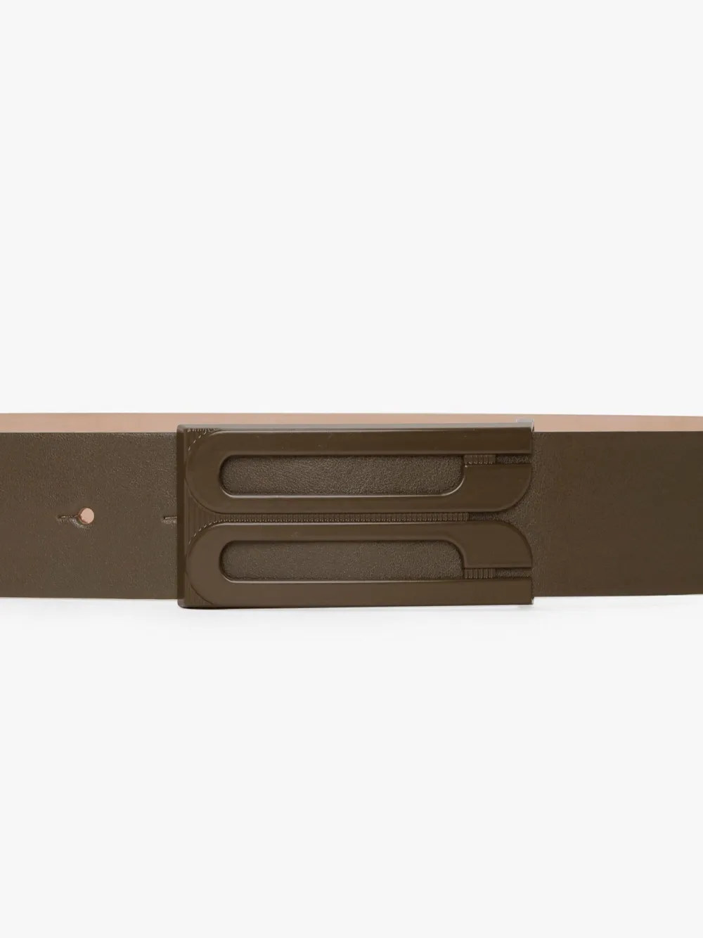 Victoria Beckham logo-buckle leather belt Groen
