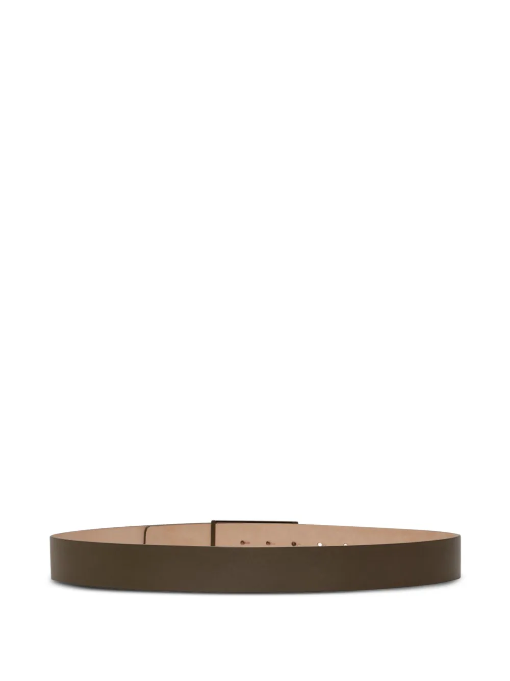 Victoria Beckham logo-buckle leather belt Groen