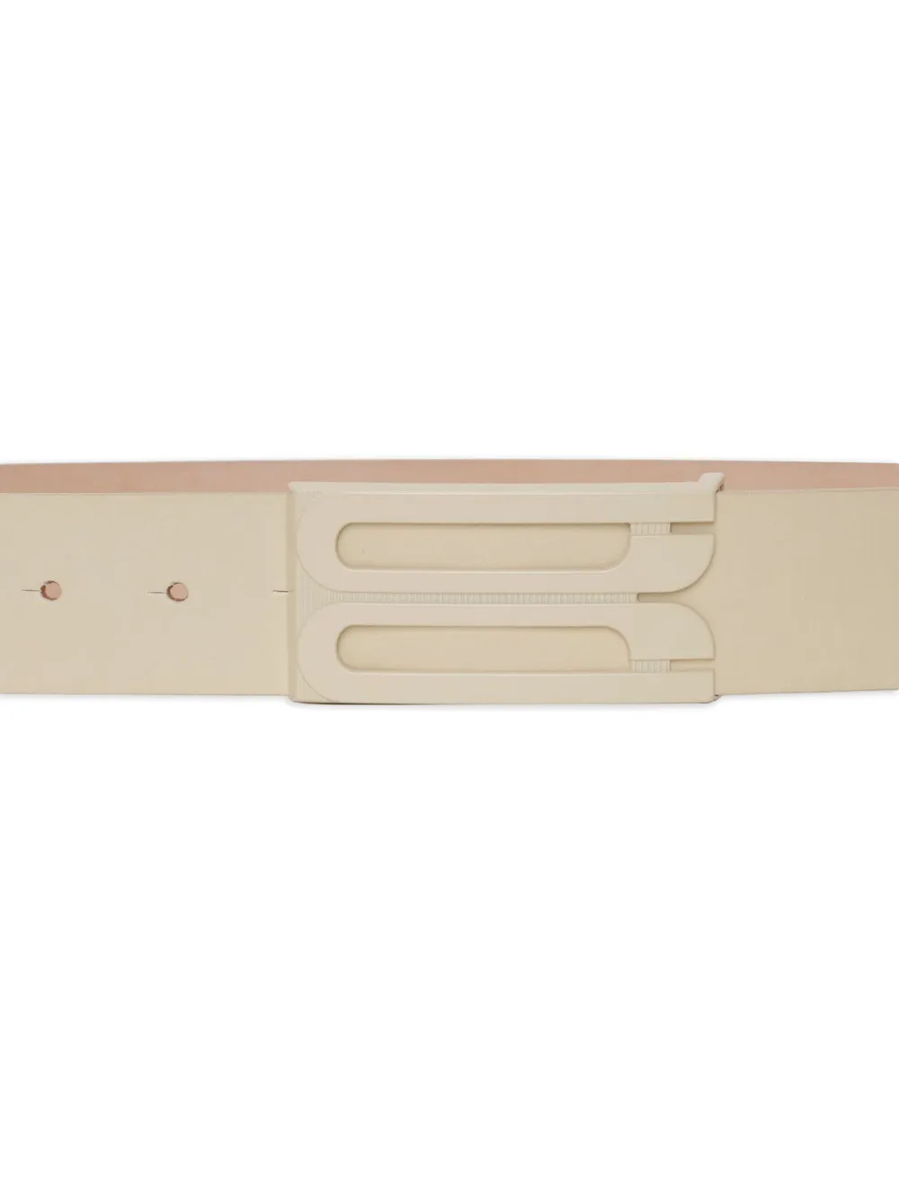 Victoria Beckham Emblem leren riem Beige