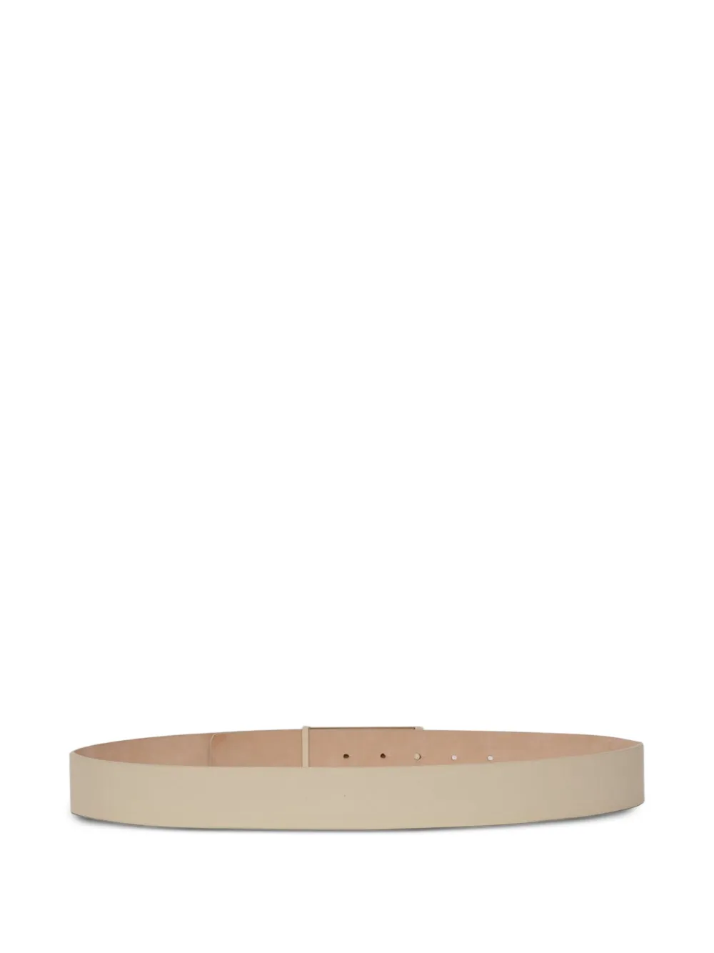 Victoria Beckham Emblem leren riem Beige
