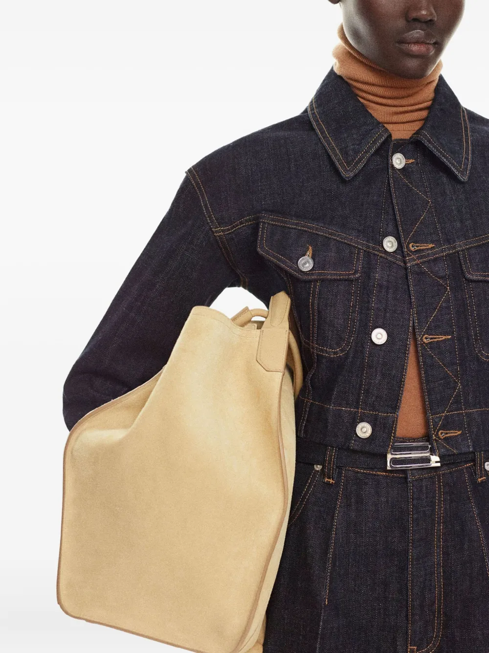 Victoria Beckham button-fastening denim jacket Blauw