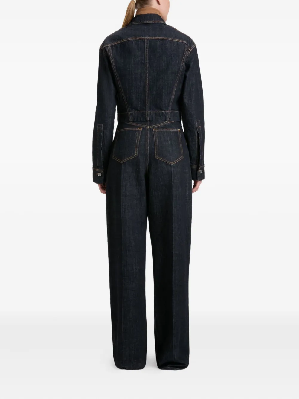 Victoria Beckham button-fastening denim jacket Blauw