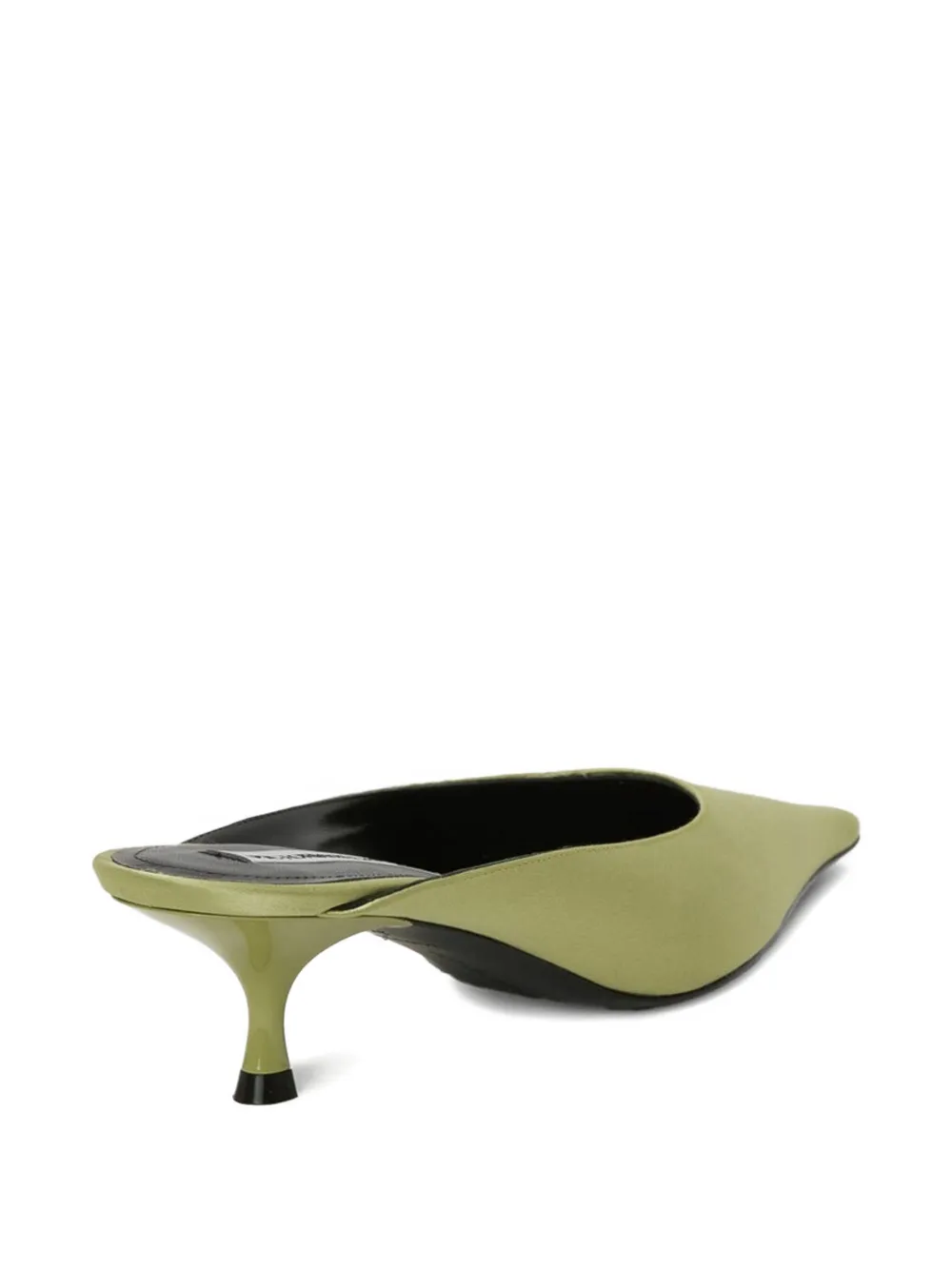 Victoria Beckham 45mm Sloan pointed-toe satin mules Groen