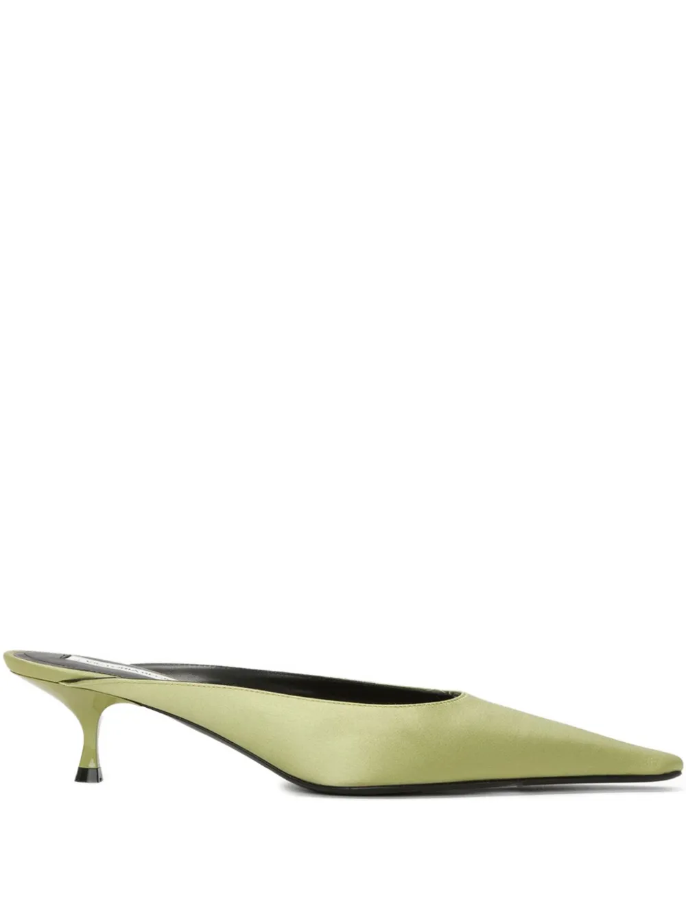 Victoria Beckham 45mm Sloan pointed-toe satin mules Groen