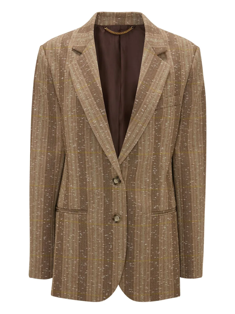 Victoria Beckham Geruit colbert Beige