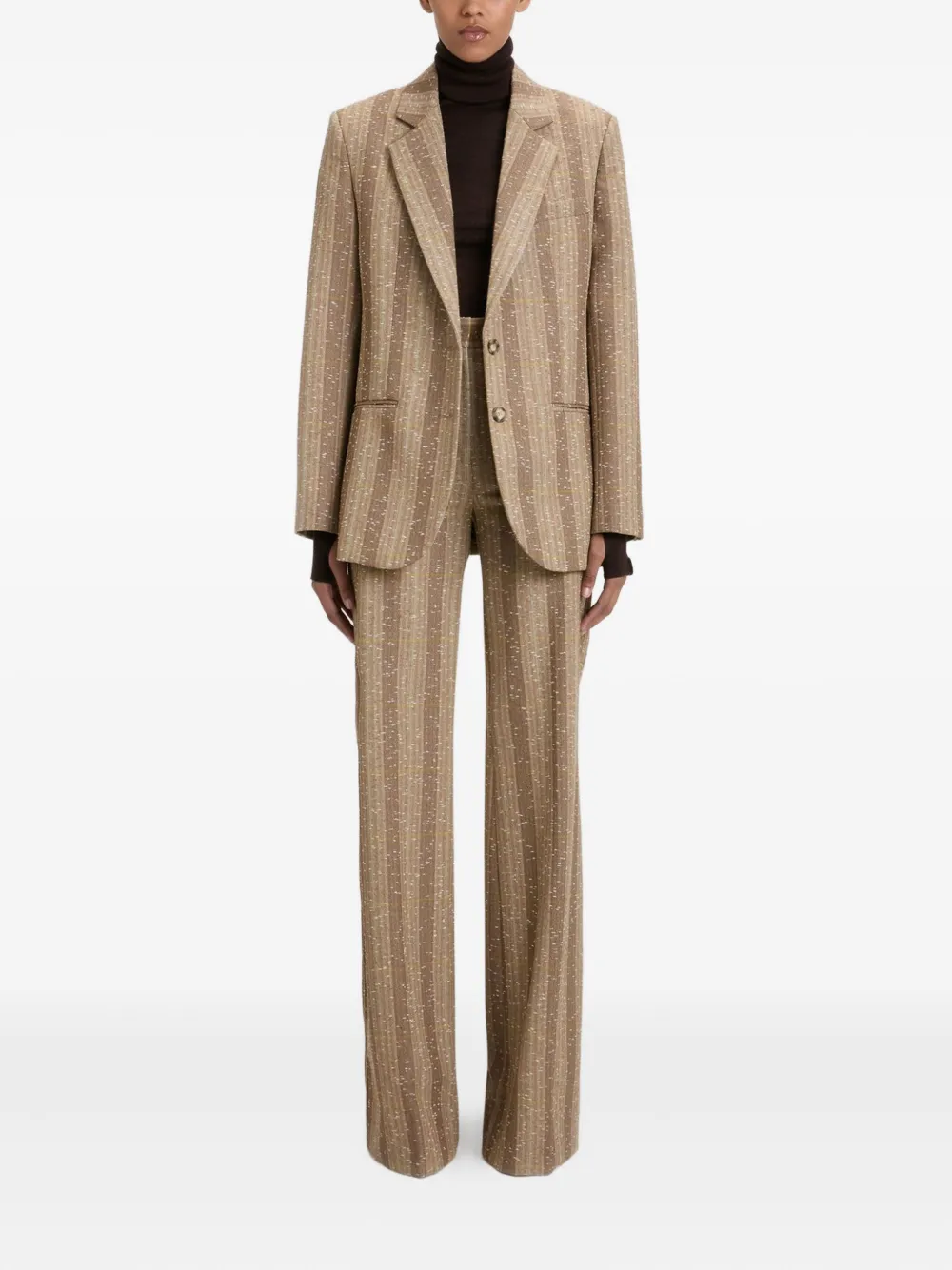 Victoria Beckham Geruit colbert Beige