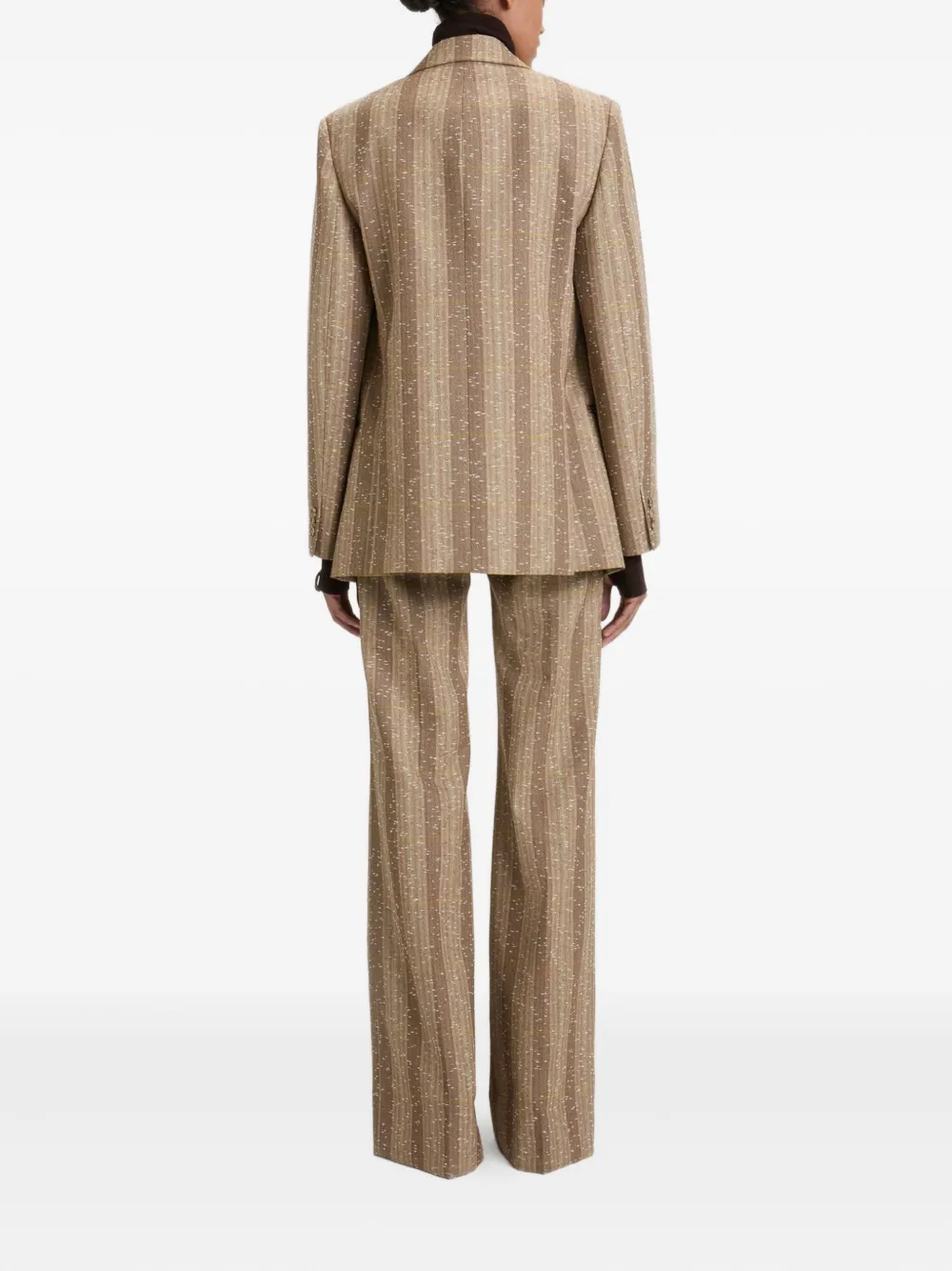 Victoria Beckham Geruit colbert Beige