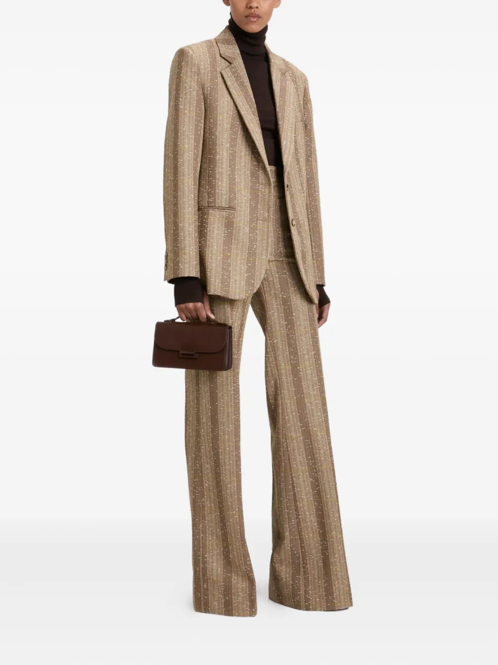 Victoria Beckham Geruit colbert Beige
