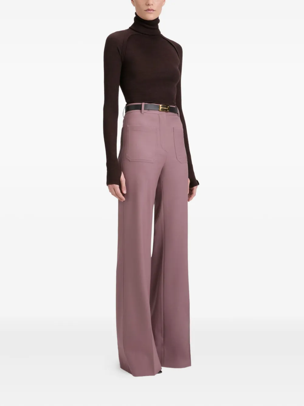 Victoria Beckham Alina pocket-detail trousers Roze
