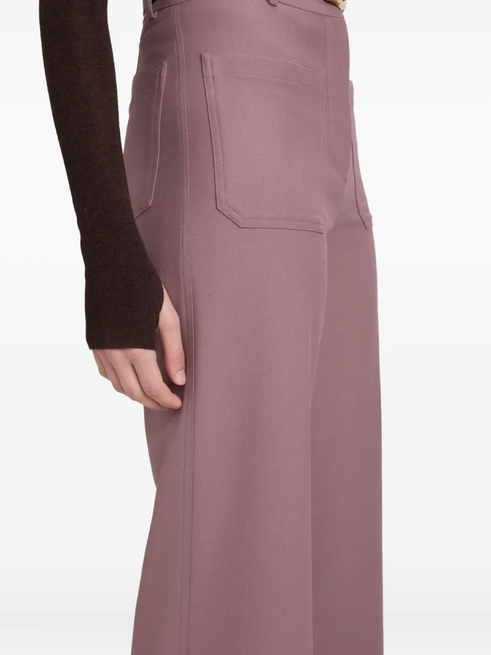 Victoria Beckham Alina pocket-detail trousers Roze