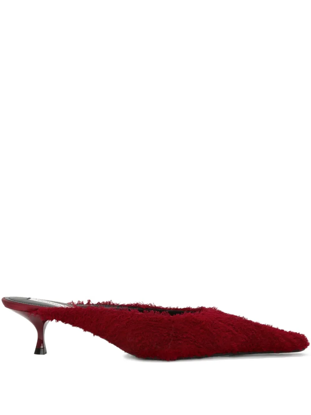 Victoria Beckham 45mm Sloan pointed-toe fringed mules Rood