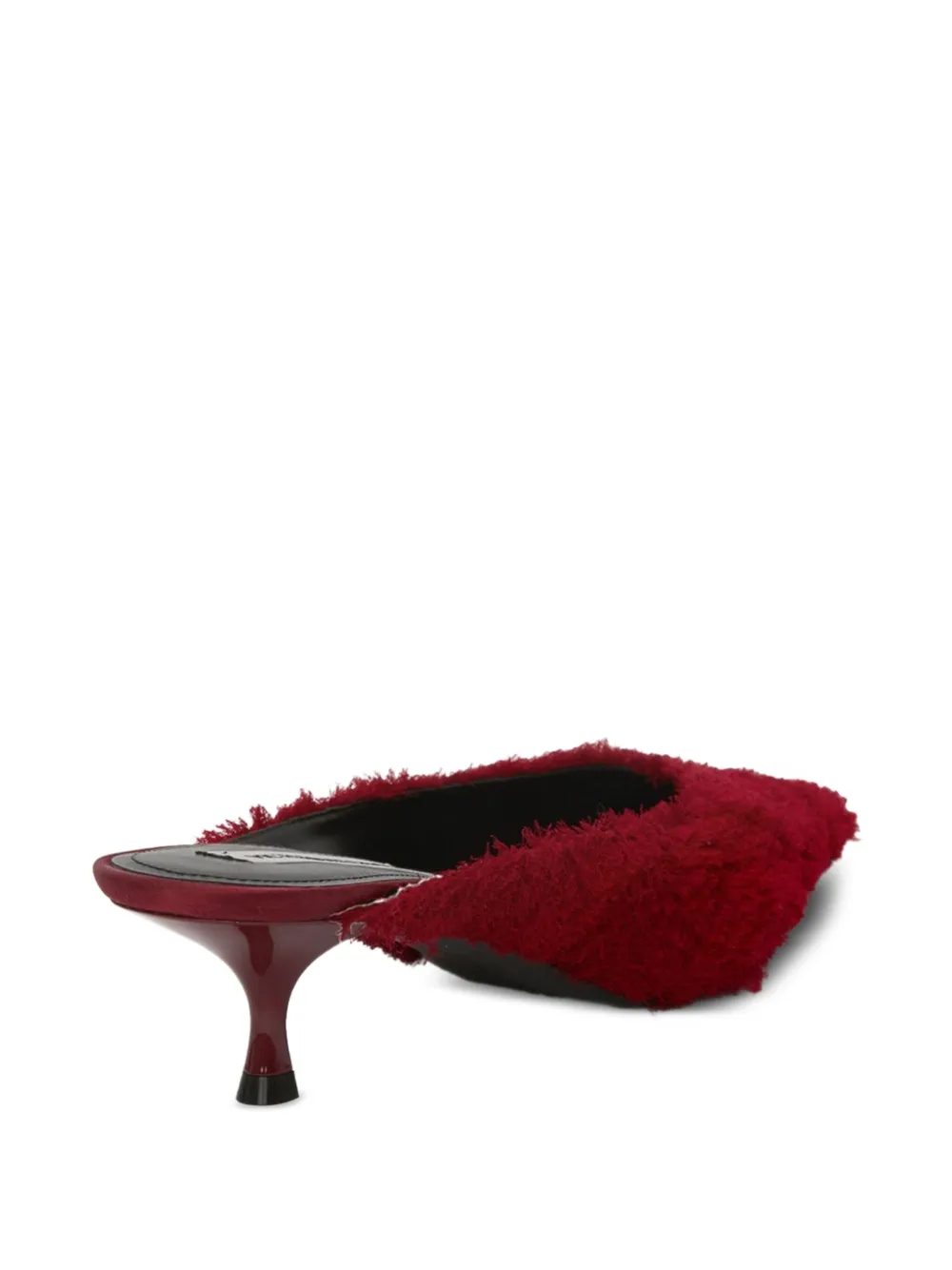 Victoria Beckham 45mm Sloan pointed-toe fringed mules Rood