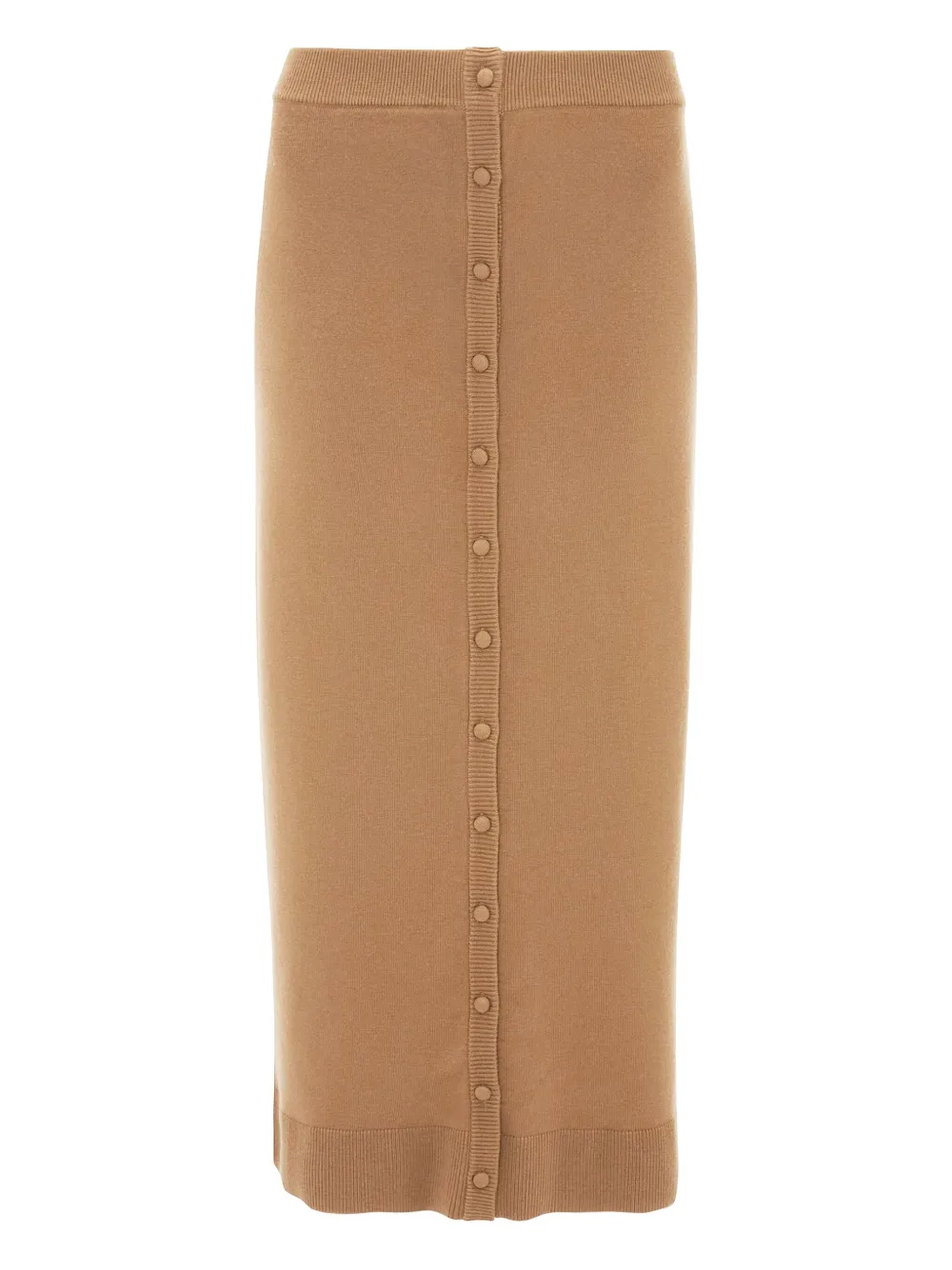 Victoria Beckham Button Detail midi skirt Bruin