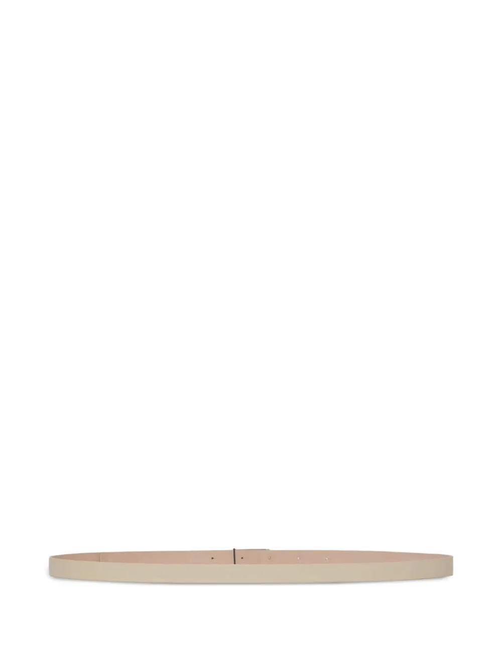 Victoria Beckham Leren riem met logogesp Beige