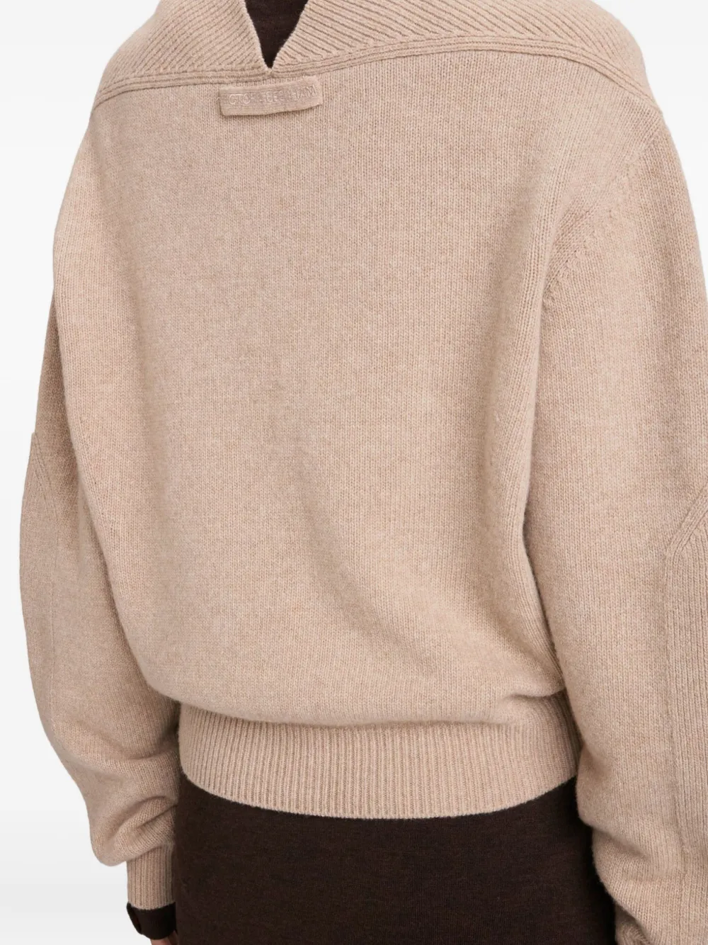 Victoria Beckham Trui met V-hals Beige