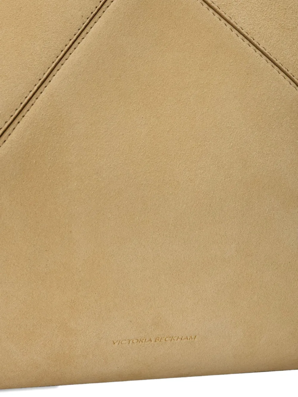 Victoria Beckham Shopper met suède vlakken Beige