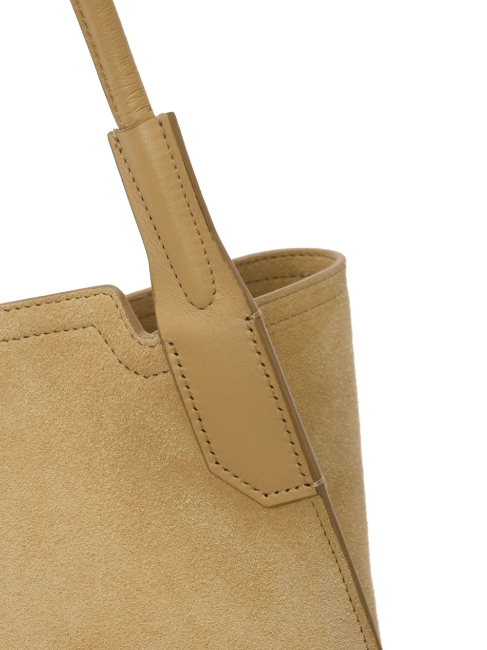 Victoria Beckham Shopper met suède vlakken Beige