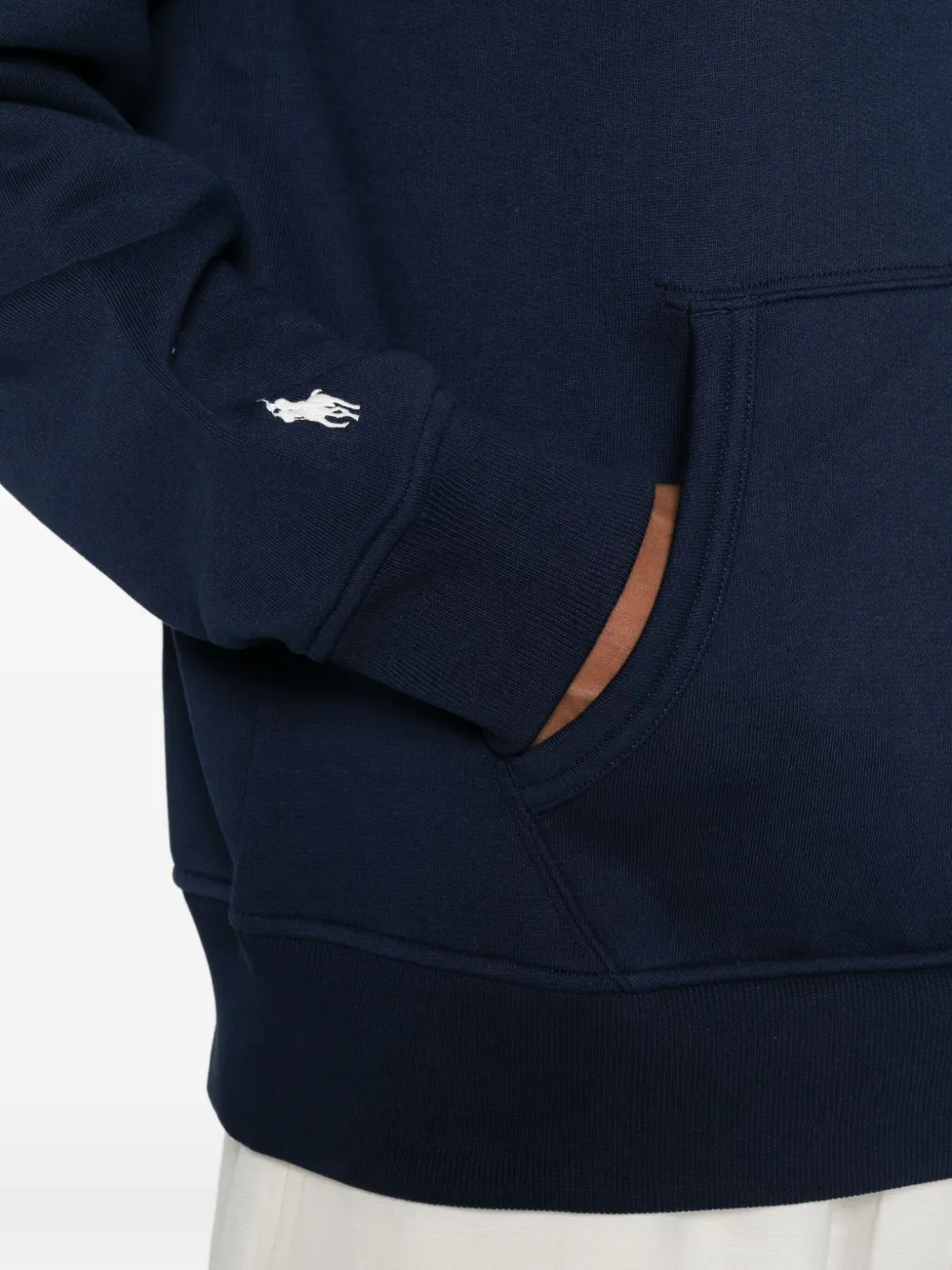 Polo Ralph Lauren logo-embroidered hoodie Blauw