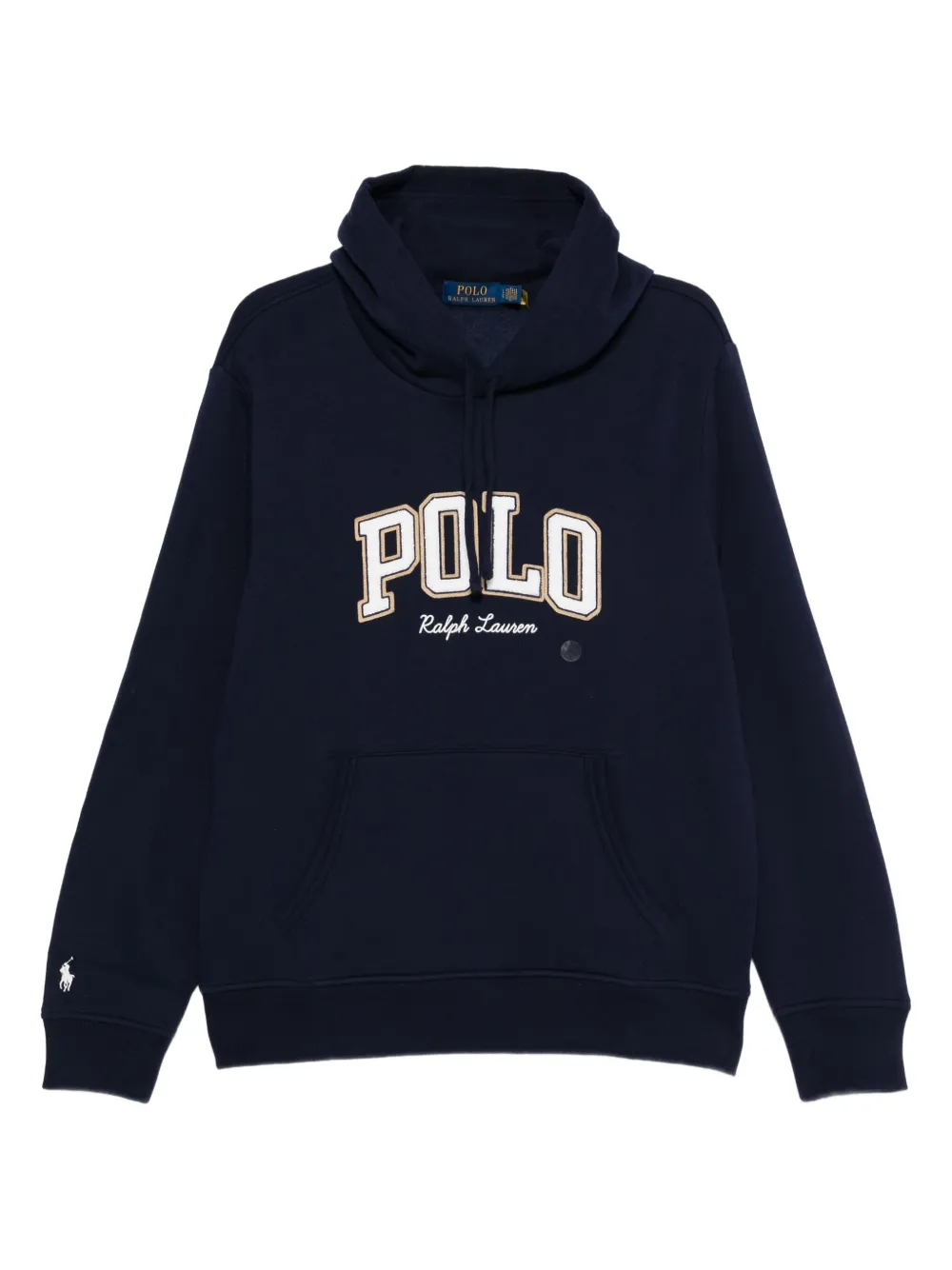 Polo Ralph Lauren logo-embroidered hoodie Blauw