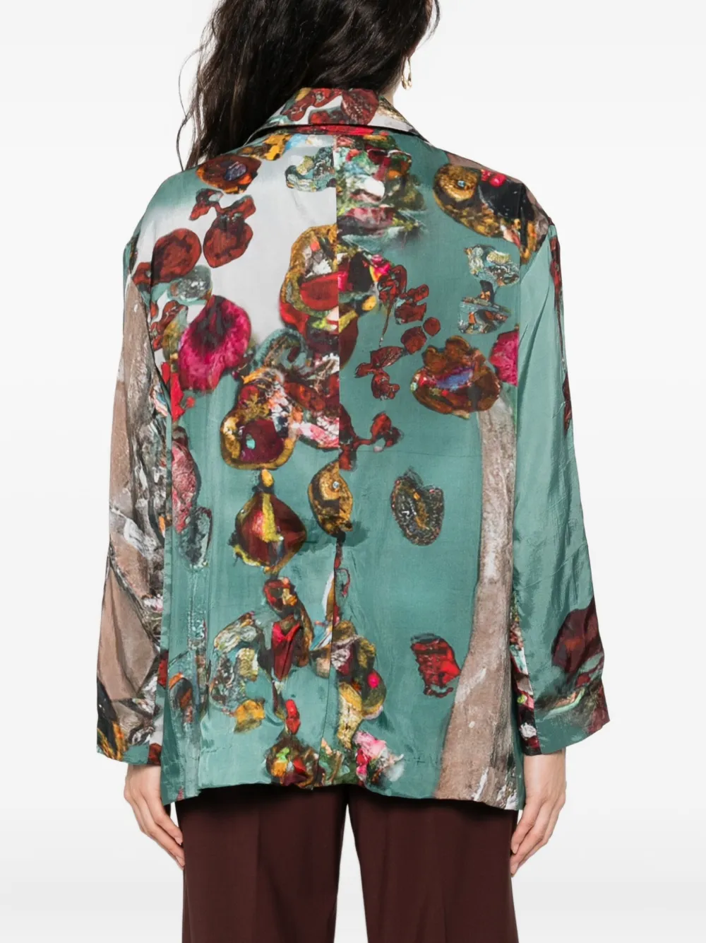 YAVI Blazer met bloemenprint Blauw