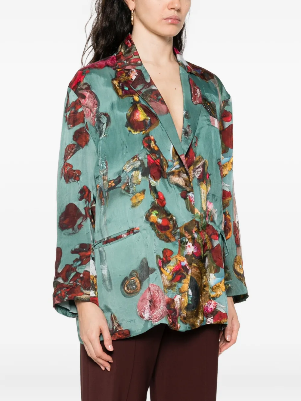 YAVI Blazer met bloemenprint Blauw