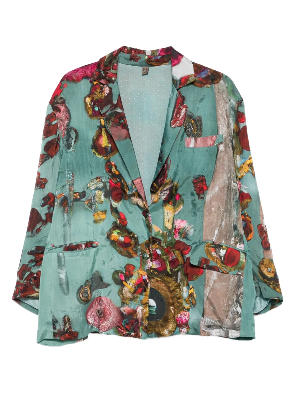 YAVI floral-print blazer | Blue | Image 1